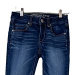 American Eagle Skinny Ankle Jeans Low Rise Medium Blue Women’s Stretch Size 0S Photo 2