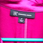 INC Raspberry pink trench satin coat Medium Photo 9