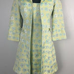Nanette Lepore Vintage 90s two piece dress jacket green floral size 2 Photo 0