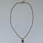 Gold Pearl Chain Pendant Necklace Photo 1