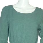 Hyku Fit & Flare Dress Hunter Green‎ Purple Ombre Dip Dye Raw Edges Gauzy Size S Green Photo 4