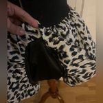 AQUA Strapless Cheetah Black Cocktail Dress Size Large Gold zipper lined Bubble
hem Photo 3