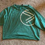 Green Long Sleeve Shirt with White Logo Savvi Size M Photo 0