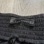 ZARA  WOMAN NWOT Embroidered Tulle Skirt black with cream stitching Sz S Pull on Photo 5