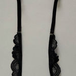 Black Lace Bra Straps Hosiery Lingerie Fashion Accessory Matching Pair Set of 2 🖤 Photo 0