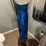Amazon NWOT  Elegant Blue Strapless Dress Photo 2