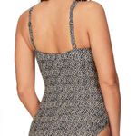 One Piece Nip Tuck Swim Nautical Foil Joanne Swimsuit Tummy Control Navy 10 Photo 1