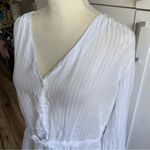 Bella Dahl Women's Tie-Waist Button-Up Blouse White Size M Lightweight Photo 2