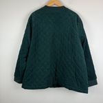 Cj Banks Bomber Jacket Women's 3X Kelly Green Quilted Corduroy Full Zip Outdoor Photo 2
