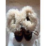 BEARPAW Apres Boots Faux Fur Lined Winter Warm Lace Up Ankle Boots SZ 6 Photo 3
