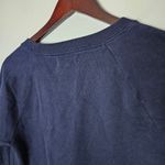 Madewell Sweatshirt Crewneck Embroidered Cutout Navy Blue Casual Neutral Comfy Photo 3