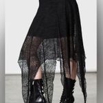 KILLSTAR  Caroline Black Lace Handkerchief Hem Skirt XS Photo 1