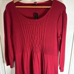 East 5th NWT  Sweater Dress Cotton Blend Classic Red Size X-Large Photo 1