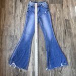 Bridge by GLY  Jeans Women 25 Flare wide leg Blue Distressed Denim hippie western Photo 5