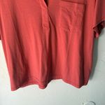 Orvis  Womens XL Salmon Coral Short Sleeve Collared Polo Preppy Soft Polo Shirt Photo 2