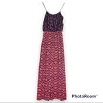 Sequin Hearts Navy & Coral Aztec Print Sleeveless Jumpsuit Size XS Photo 7