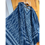 Maje Women’s  Old Money Blue Emilia Patterned Knit Wool Blend Poncho One Size Photo 1