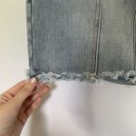 EXPRESS original cotton vintage high rise jean skirt frayed edges pockets casual Photo 2