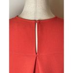 Madewell  Orange Crew Neck Keyhole Neck Short Sleeve Tailored Pleated Top Size XS Photo 8