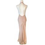 Selfie Leslie US XS Soleil Moon Halterneck Maxi Dress Sparkle Blush Formal Prom Photo 3