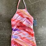 Caution to the Wind Pink Ombre Multicolor Halter Neck Midi Dress, NWT Photo 1