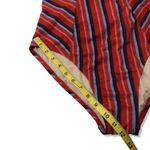 Kona Sol NWOT Red Blue Stripe Lace-Up Back Crisscross One Piece Swimsuit New Photo 5
