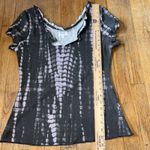 True Craft Tie Dye Short Sleeve N Neck With Ruffle Edges Fairy‎ Grunge L Fitted Top Shirt Photo 7