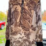 First Love  Black and Cream Paisley Blouse Photo 2