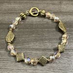 Aurora Borealis Brass Bead Toggle Bracelet Photo 0