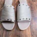 Brighton  • Night Sandals leather studded slides Zinc Pearl made in Italy Photo 3