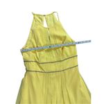 NEW Jenny Packham Lux Chiffon Halter Bridesmaid Gown with Beaded Trim Lemon Drop Yellow Size 10 Photo 7