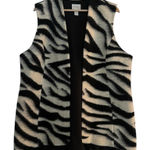 Chico's CHICO’S Wool Blend Zebra Print Sleeveless Jacket Vest Shrug Size 3 Photo 0