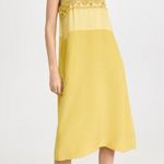 MAISON MARGIELA Yellow Lace Eyelet Trim Open Waist Oversized Dress size 10 Photo 1