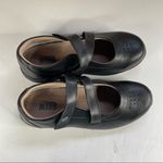 Drew  Orchid Mary Jane Black Leather Shoes Size 9 WW Photo 4