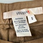 StudioM Brown Faux Suede Flared Pants Photo 3