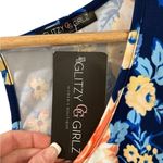 GLITZY Girlz Floral One Piece Romper Shorts, NWT, Pockets, Size XL Orange Photo 4