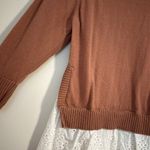 Roller Rabbit  cotton cashmere combination eyelet sweater fall mauve pink white Photo 5