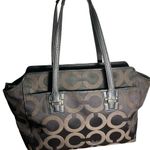 Coach signature Taylor Black op carryall Tote SHOULDERBAG logo embossed Photo 1