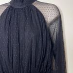 Mille GABRIELLE SHEER SLEEVE TIERED MIDI DRESS IN BLACK TULLE sz S Photo 7