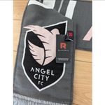 Angel City FC ACFC Stripe Wordmark Woven Scarf Pink Grey Ruffneck NWT Gray Photo 2