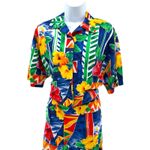 Vintage British Isles Hawaiian Set Shirt‎ & Wrap Skirt Floral Print Cotton Sz 10 Photo 7