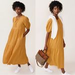 ABLE • Florence Maxi Dress mustard yellow Paprika cotton peasant puff sleeve Size XS Photo 5