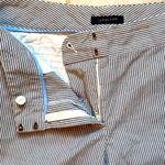 Lands' End Lands’ End| Seersucker black/white striped capris with front and back pockets Photo 4