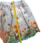 Gnome Skirt Butterfly Floral Print A Line Mini Skirt Cottagecore Size M Blue Size M Photo 1