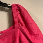 Alemais Blaire Ruffle Blouson Crop Top in Fuchsia size US 4 Photo 7