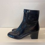 Tamara Mellon Patent Leather Black Ankle Boots Size 38.5 Photo 1