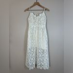 ASTR The Label Midi Lace Dress White Medium Spaghettii Straps Revolve Photo 3