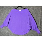Kerisma  Knits Top S/M purple Batwing Dolman Sleeve Boat Neck Cape Sweater Photo 1