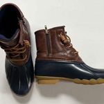 Sperry Navy Saltwater Rubber Waterproof Ankle Boots Two tone Rain boots Size 5M Photo 0