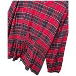 Lane Bryant Plaid Flannel Corset Tie Smocked Long Sleeve Red 26 Photo 3